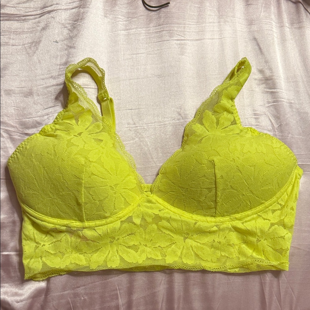 Victoria Secret Lace Bralette in Vibrant Yellow